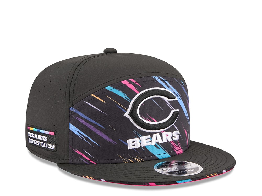 New Era Chicago Bears Crucial Catch 2026 Black Edition 9Fifty Split Panel Snapback Hat