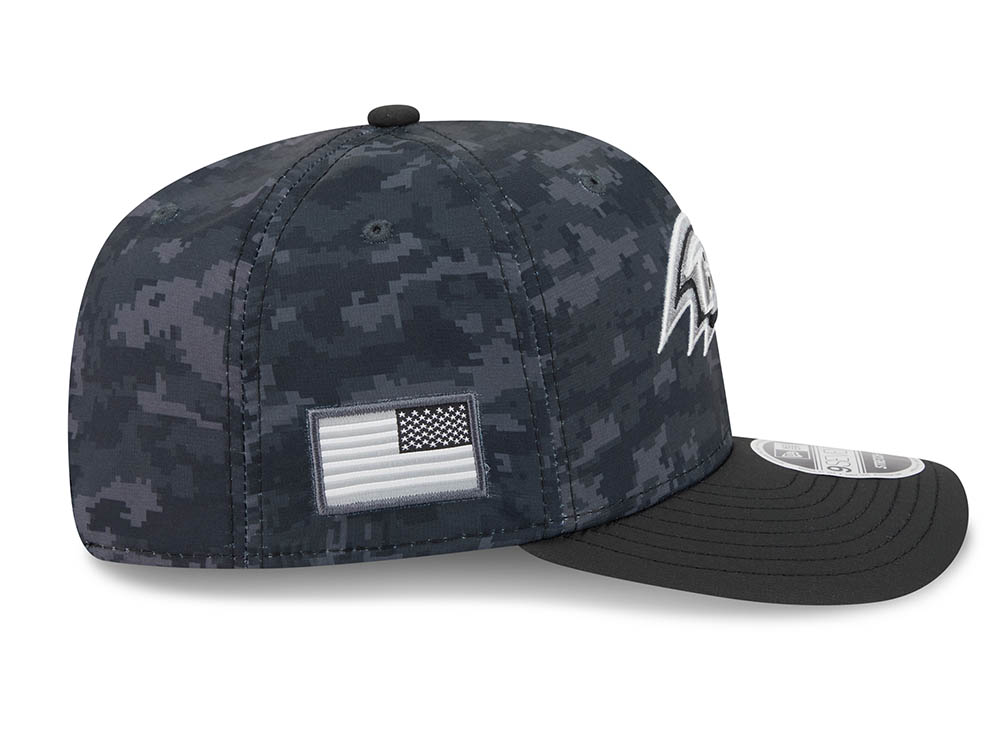 New Era Baltimore Ravens NFL Salute to Service 2026 Digi Camo Black 9Seventy Stretch Snapback Hat