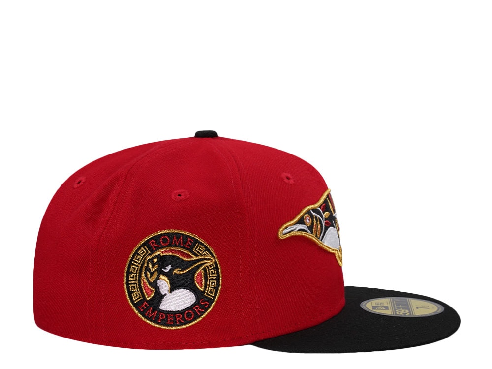 New Era Rome Emperors Scarlet Red Two Tone Edition 59Fifty Fitted Hat