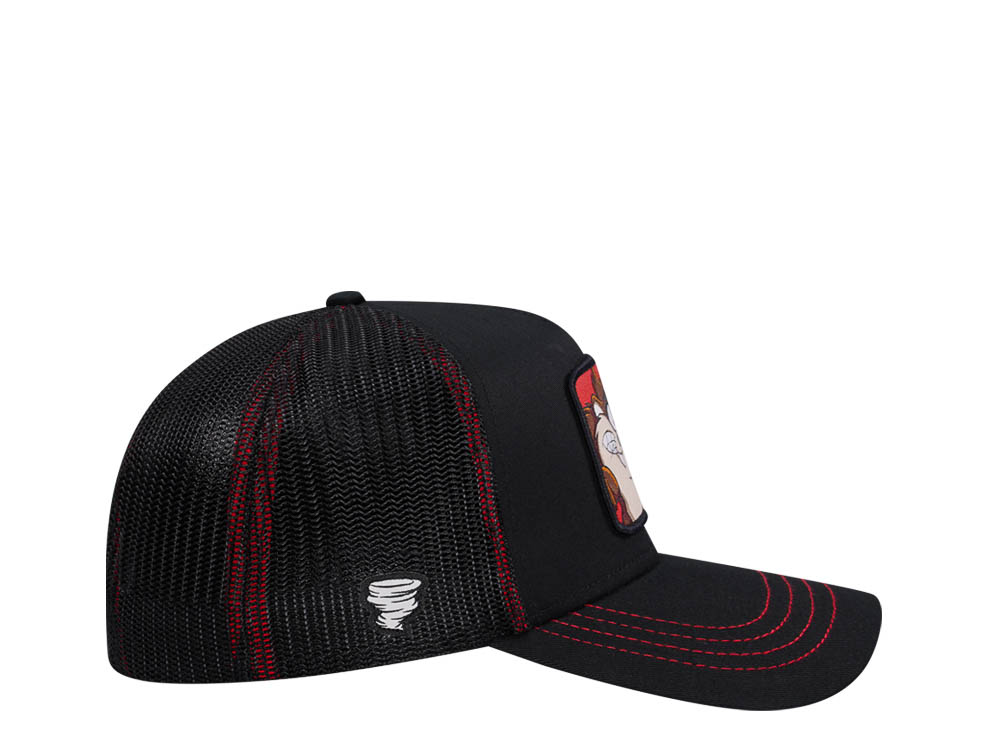 Capslab Looney Tunes Taz Black Trucker Snapback Hat
