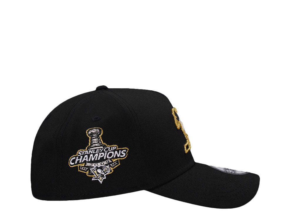 New Era Pittsburgh Penguins Stanley Cup Champions 2009 Black Prime Edition 9Forty A Frame Snapback Hat