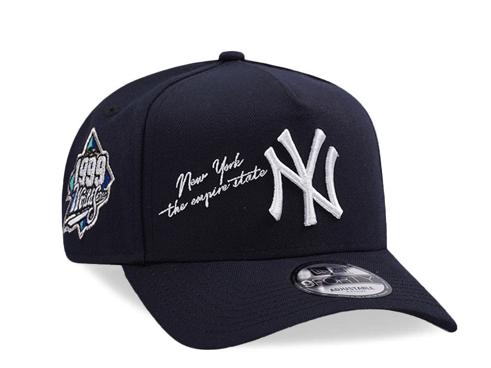 New Era New York Yankees World Series 1999 Navy Prime Edition 9Forty A Frame Snapback Hat