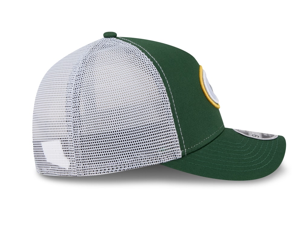 New Era Green Bay Packers Official Team Color Edition 9Forty M Crown A Frame Trucker Snapback Hat
