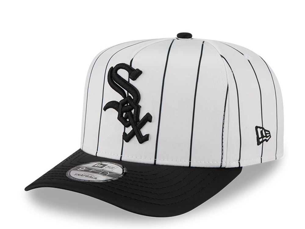 New Era Chicago White Sox Satin Pinstripe 9Fifty A Frame Snapback Hat
