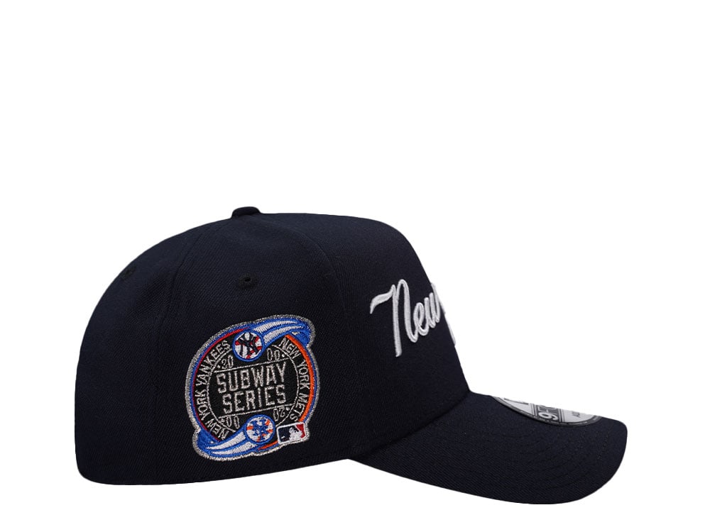 New Era New York Yankees Subway Series Navy Script Edition 9Forty A Frame Snapback Hat