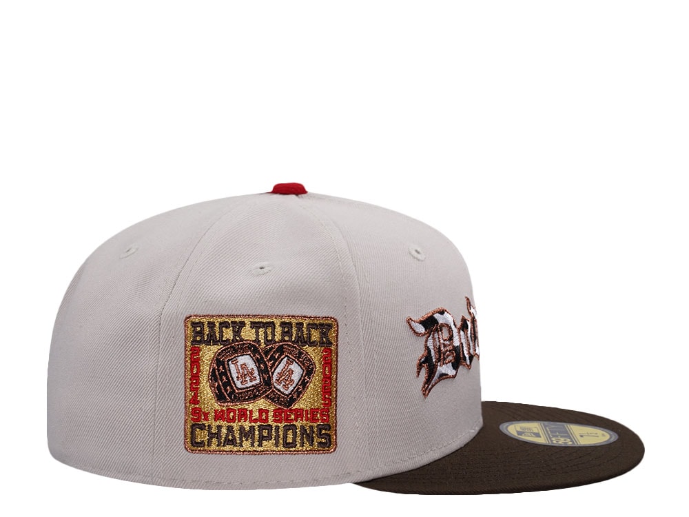New Era Los Angeles Dodgers World Series 2025 Stone Two Tone Edition 59Fifty Fitted Hat