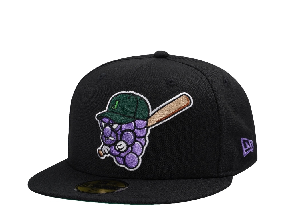 New Era Jamestown Jammers Wool Black Throwback Edition 59Fifty Fitted Hat