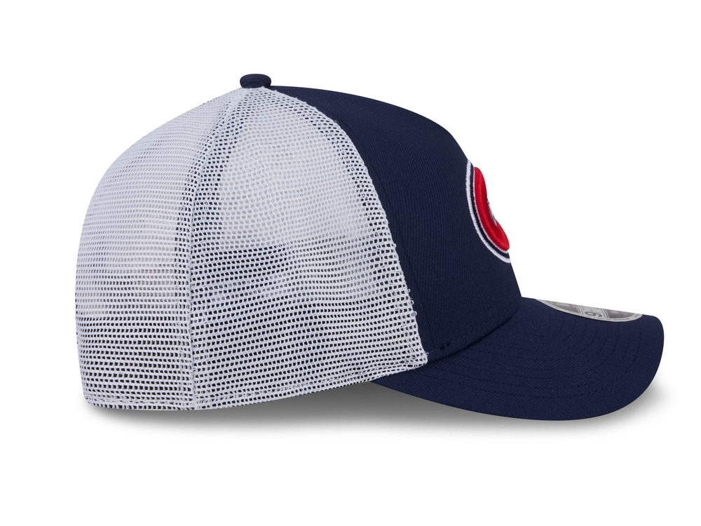 New Era Montreal Canadiens Official Team Color Edition 9Forty M Crown A Frame Trucker Snapback Hat