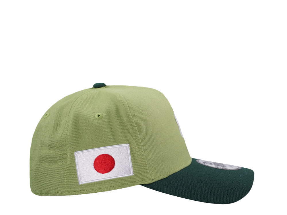 New Era Los Angeles Dodgers Japan Lucky Cat Matcha Two Tone Edition 9Forty A Frame Snapback Hat