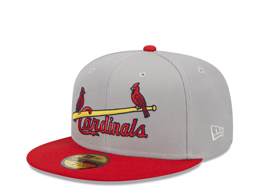 New Era St. Louis Cardinals Gray Retro Script 100th Anniversary Throwback Edition 59Fifty Fitted Hat