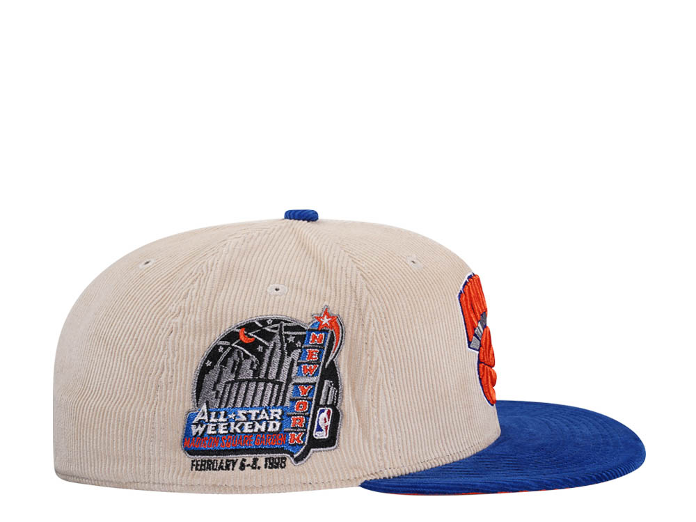 Mitchell & Ness New York Knicks All Star 1998 Two Tone Hardwood Classic Cord Edition Dynasty Fitted Hat
