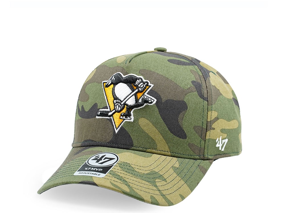 47Brand Pittsburgh Penguins Camo Grove Classic DT Snapback Hat