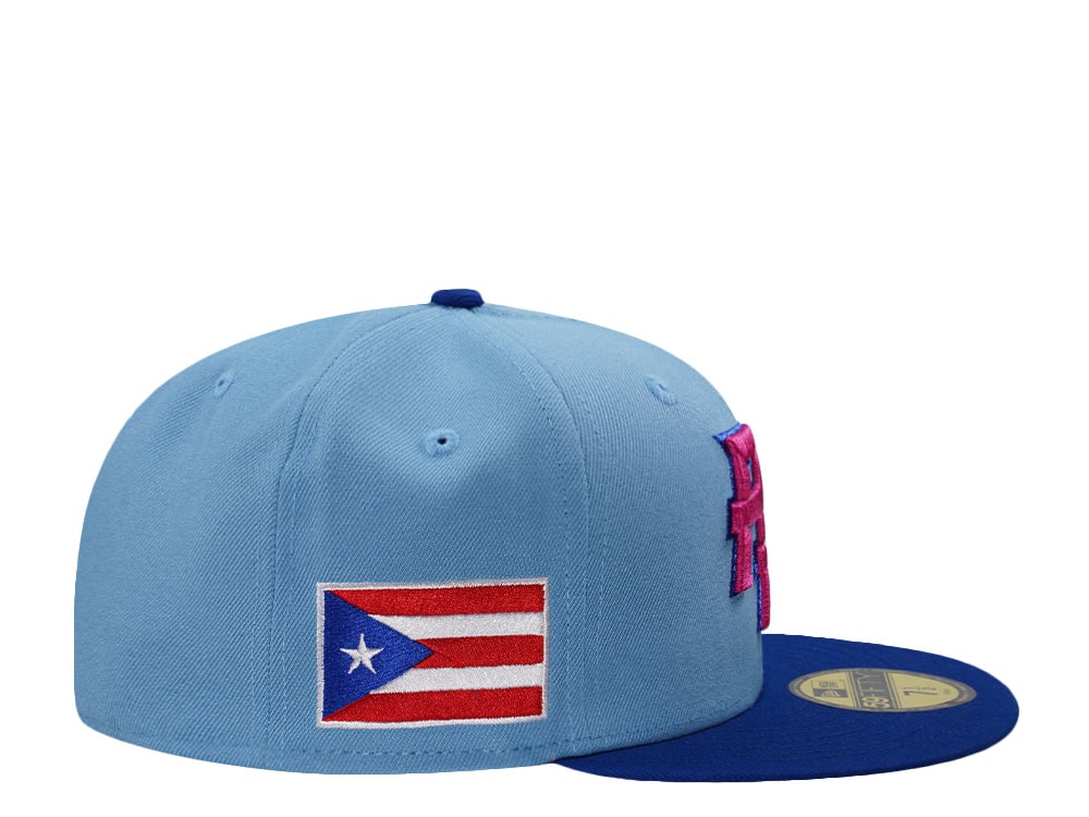 New Era Puerto Rico World Baseball Classic Sky Blue Two Tone Edition 59Fifty Fitted Hat