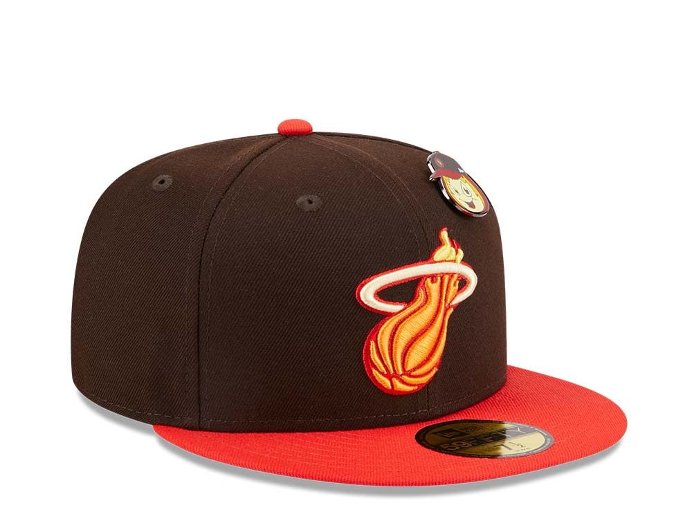 New Era Miami Heat The Elements Brown Two Tone Edition 59Fifty Fitted Hat