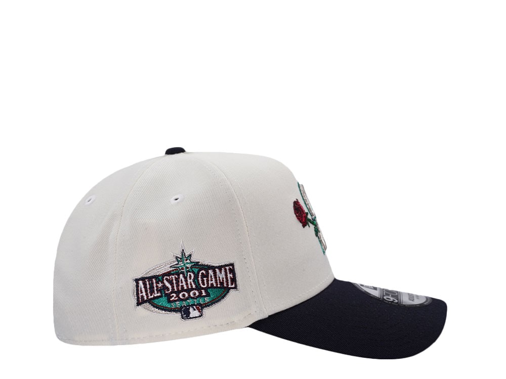 New Era Seattle Mariners All Star Game 2001 Rose Chrome Two Tone Edition 9Forty A Frame Snapback Hat