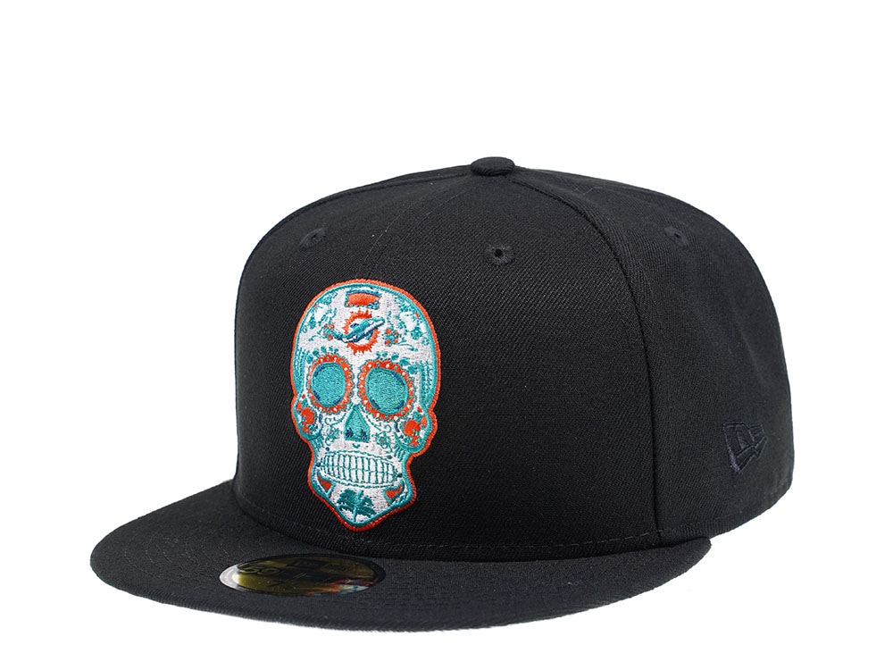 New Era Miami Dolphins Skull Edition 59Fifty Fitted Hat