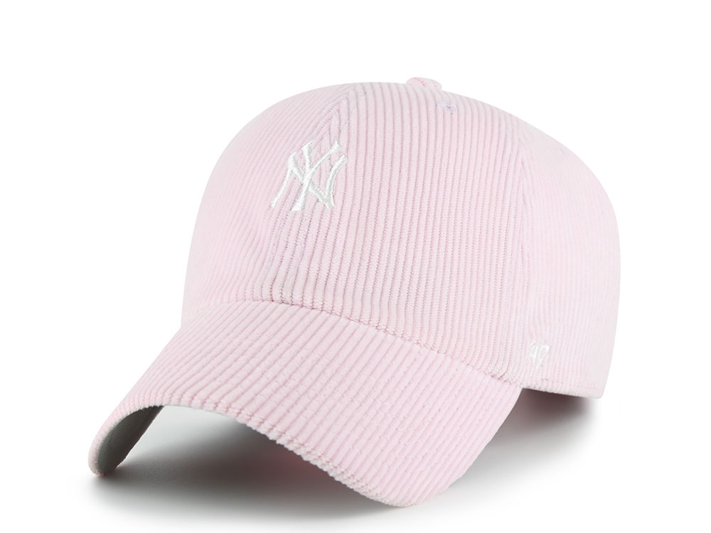 47 Brand New York Yankees Corduroy Pink Base Runner Clean Up Strapback Hat
