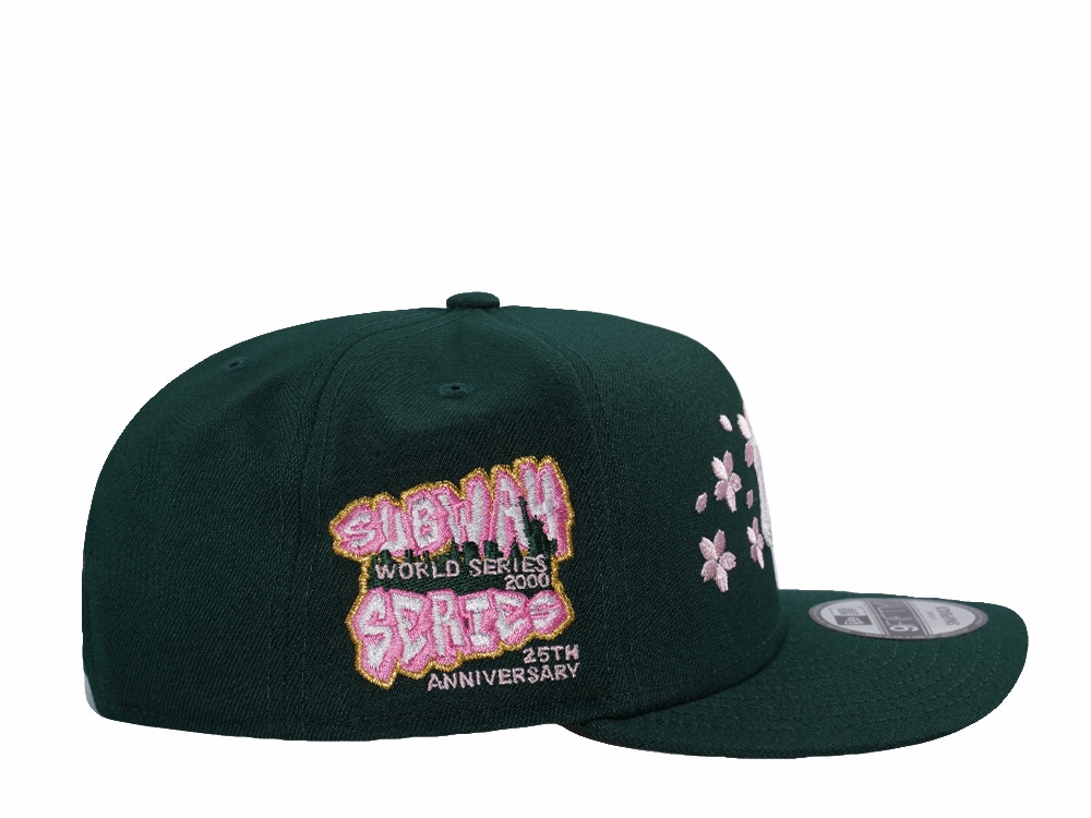 New Era New York Yankees Subway Series Sakura Dark Green Prime Edition 9Fifty A Frame Snapback Hat
