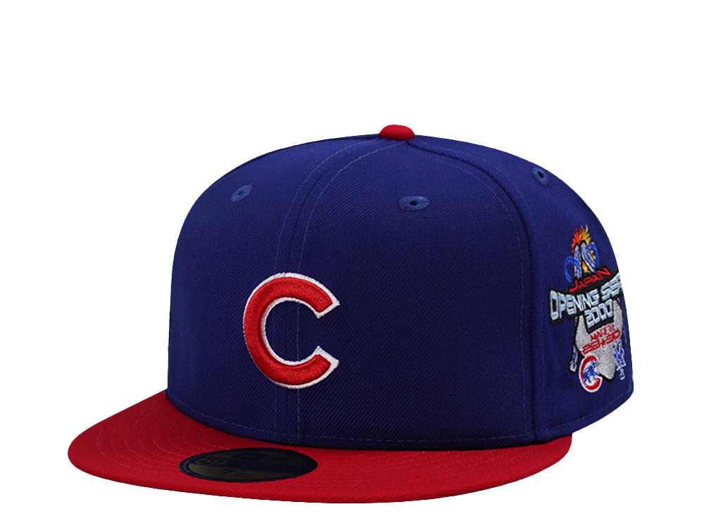 New Era Chicago Cubs Japan Opening Series 2000 Wool Blue Two Tone Edition 59Fifty Fitted Hat