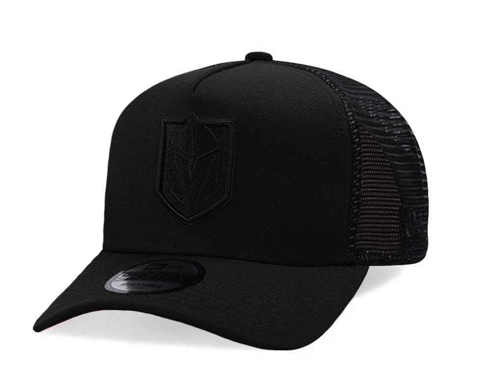 New Era Vegas Golden Knights Black Prime Edition 9Forty A Frame Trucker Snapback Hat
