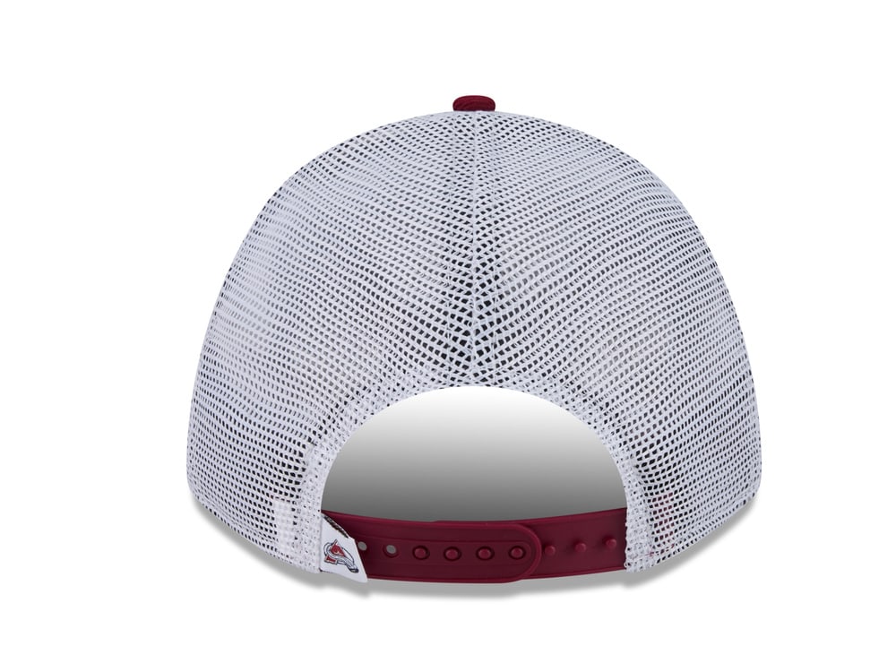 New Era Colorado Avalanche Official Team Color Edition 9Forty M Crown A Frame Trucker Snapback Hat