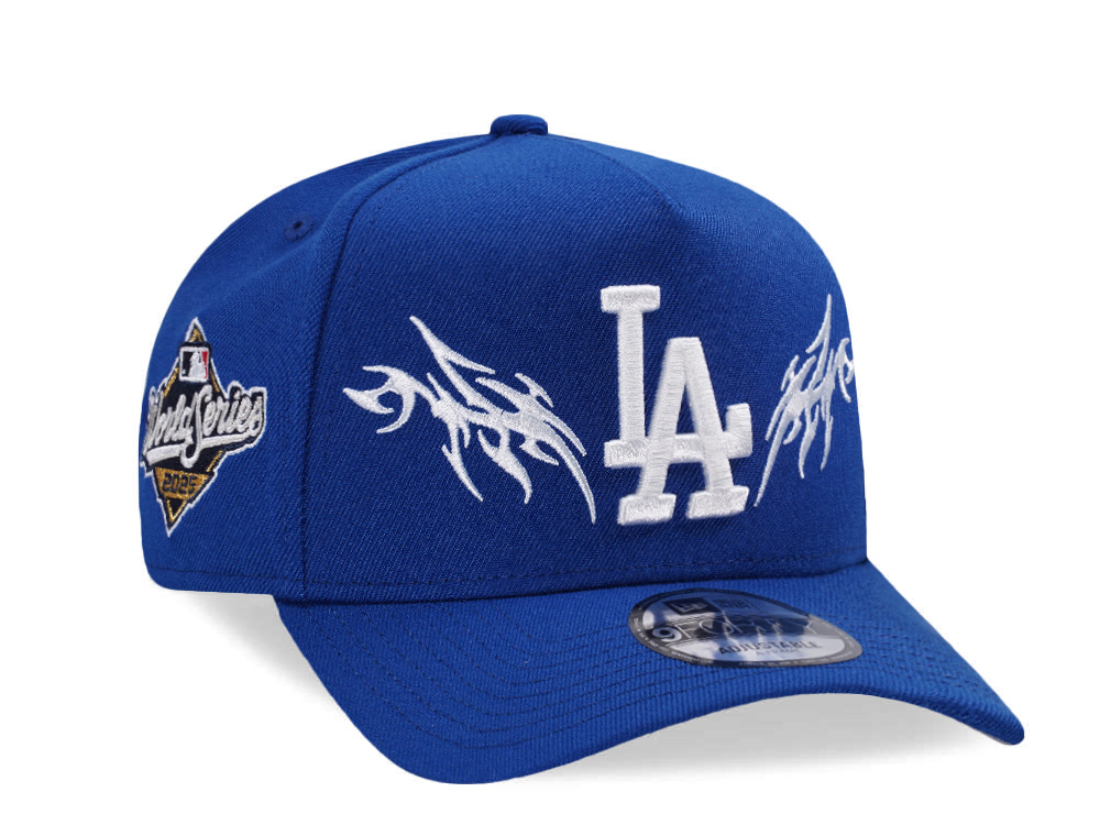 New Era Los Angeles Dodgers World Series 2025 Tribal Blue Prime Edition 9Forty A Frame Snapback Hat
