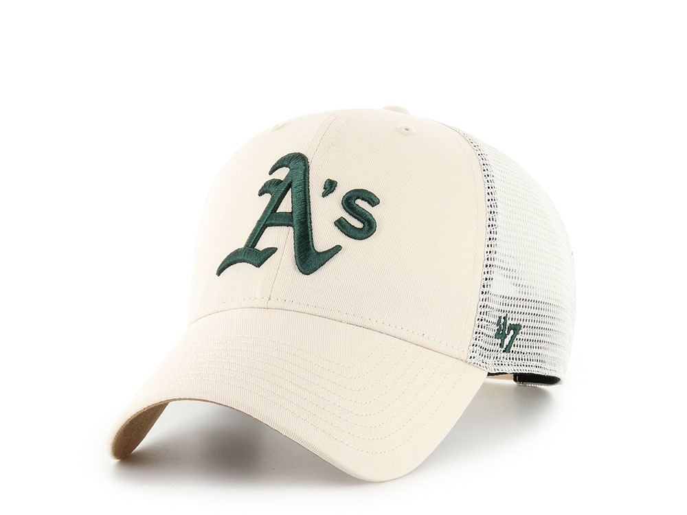 47Brand Oakland Athletics Natural Branson Sure Shot Edition Trucker MVP Snapback Hat
