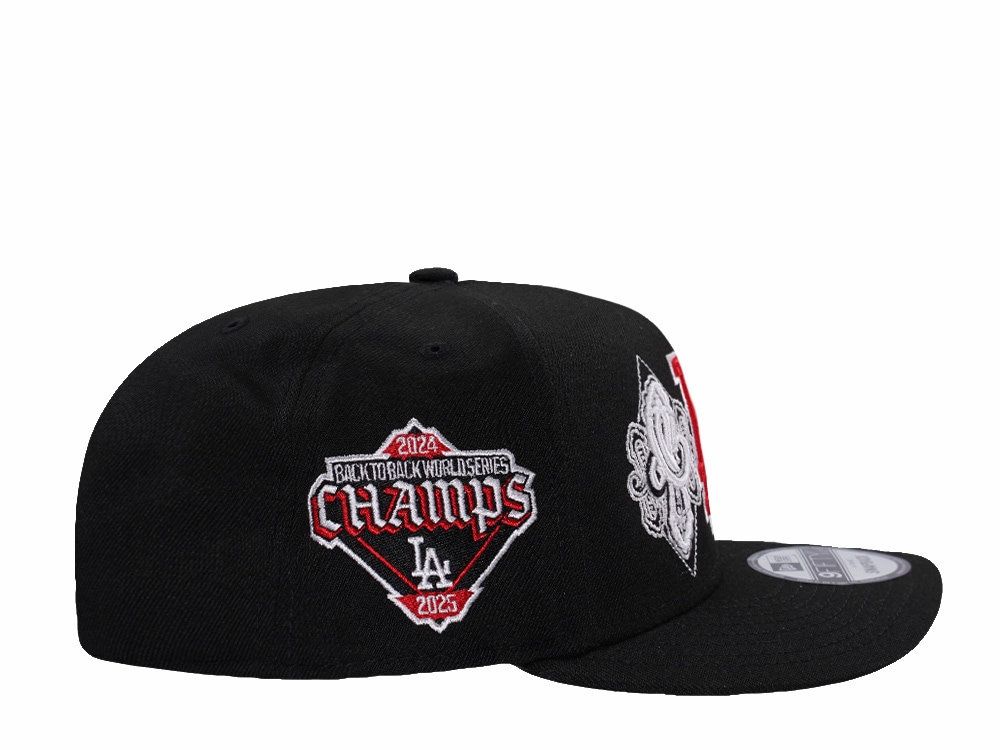 New Era Los Angeles Dodgers World Series Champions 2025 Black Prime Edition 9Fifty A Frame Snapback Hat