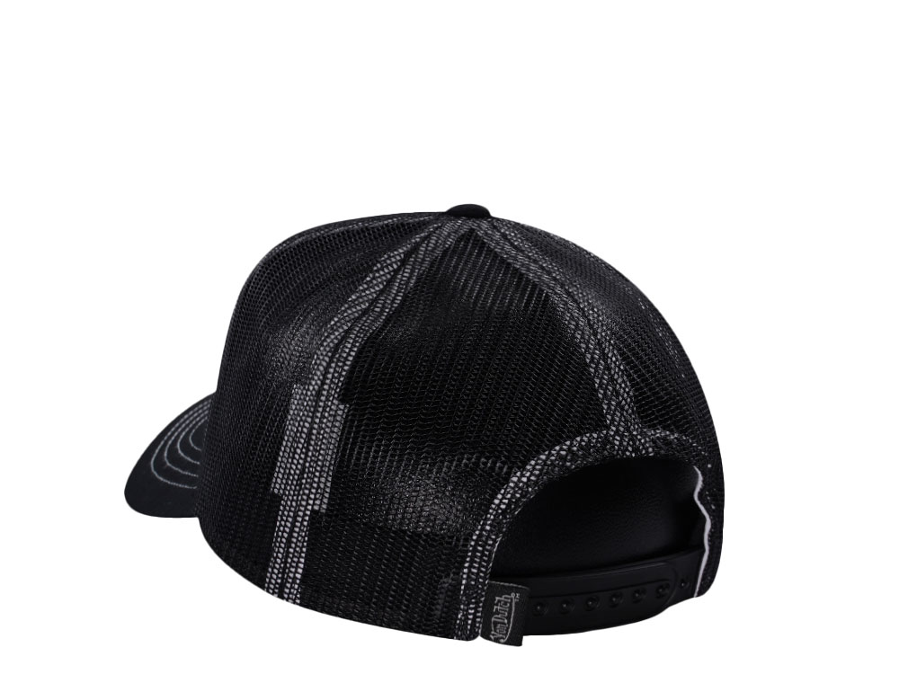 Von Dutch Oval Patch Black Trucker Snapback Hat