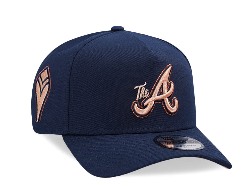 New Era Atlanta Braves Cooperstown Classic Ocean Blue Prime Edition 9Forty A Frame Snapback Hat