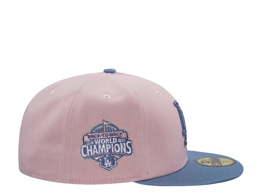 New Era Los Angeles Dodgers World Series 2025 Pink Rouge Two Tone Edition 59Fifty Fitted Hat