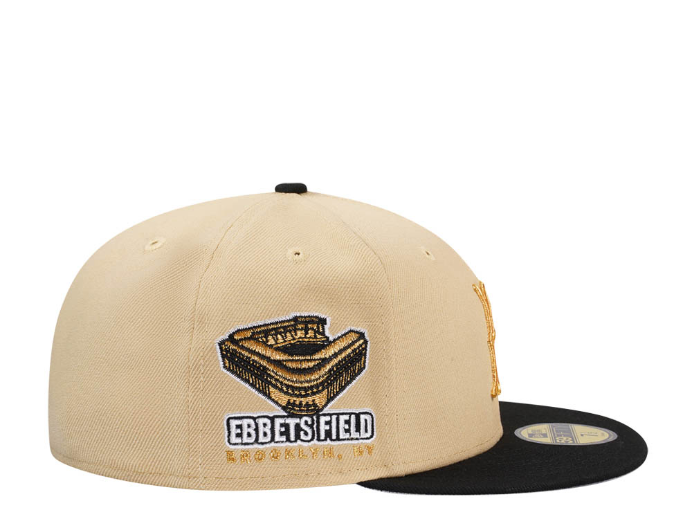 New Era Brooklyn Dodgers Ebbets Field Vegas Gold Two Tone Edition 59Fifty Fitted Hat