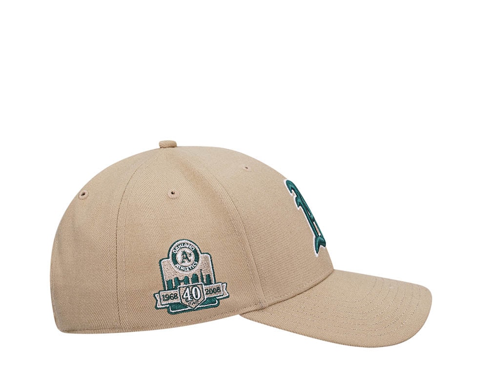 47Brand Oakland Athletics 40th Anniversary Khaki Sure Shot MVP Snapback Hat