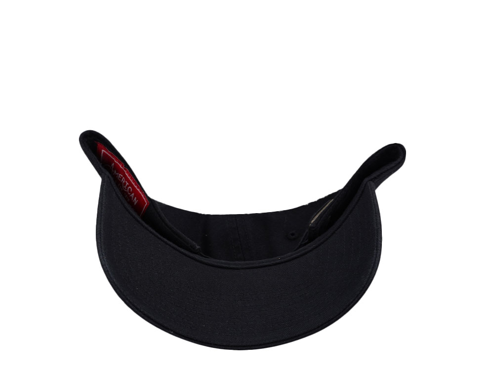 American Needle ACDC Ballpark Black Snapback Hat