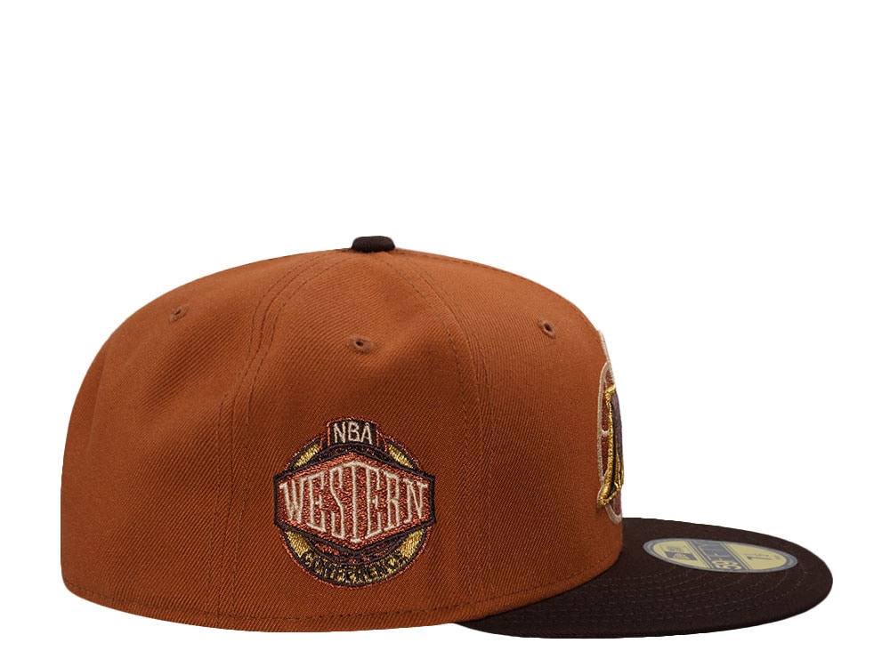 New Era Dallas Mavericks Western Conference Brown Two Tone Edition 59Fifty Fitted Hat