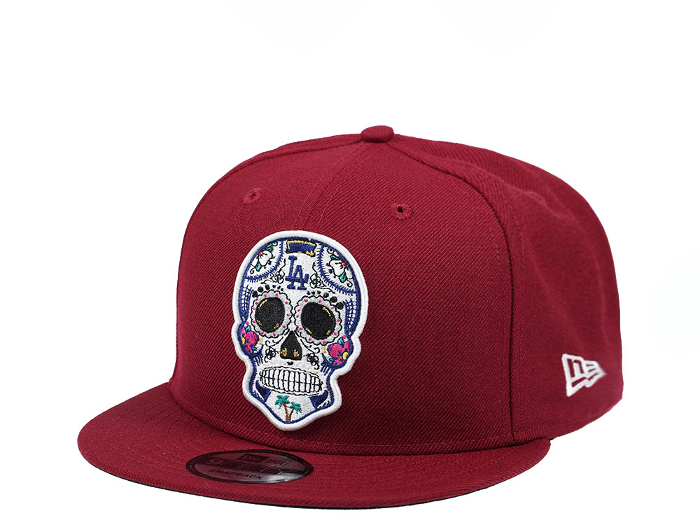 New Era Los Angeles Dodgers Skull Edition Red 9Fifty Snapback Hat