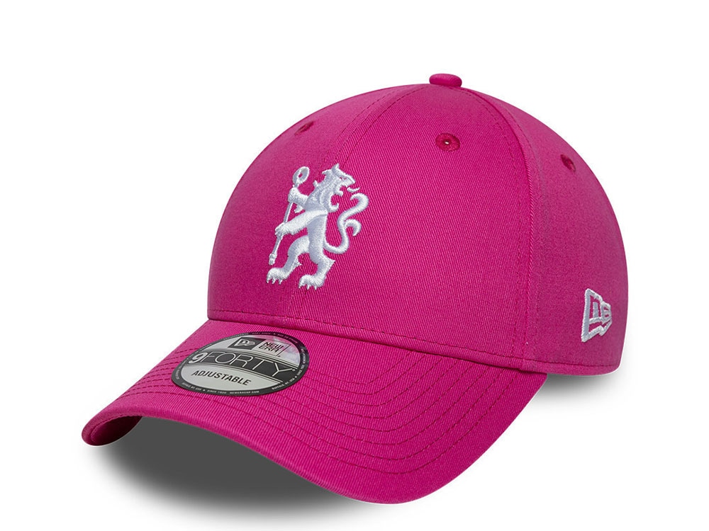 New Era Chelsea Fc Lion Crest Pink 9Forty Snapback Hat
