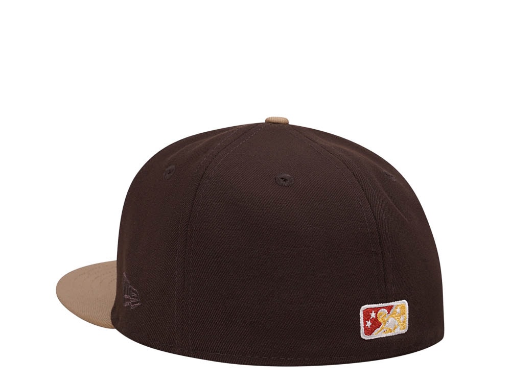 New Era Port City Roosters Brown Classic Two Tone Edition 59Fifty Fitted Hat