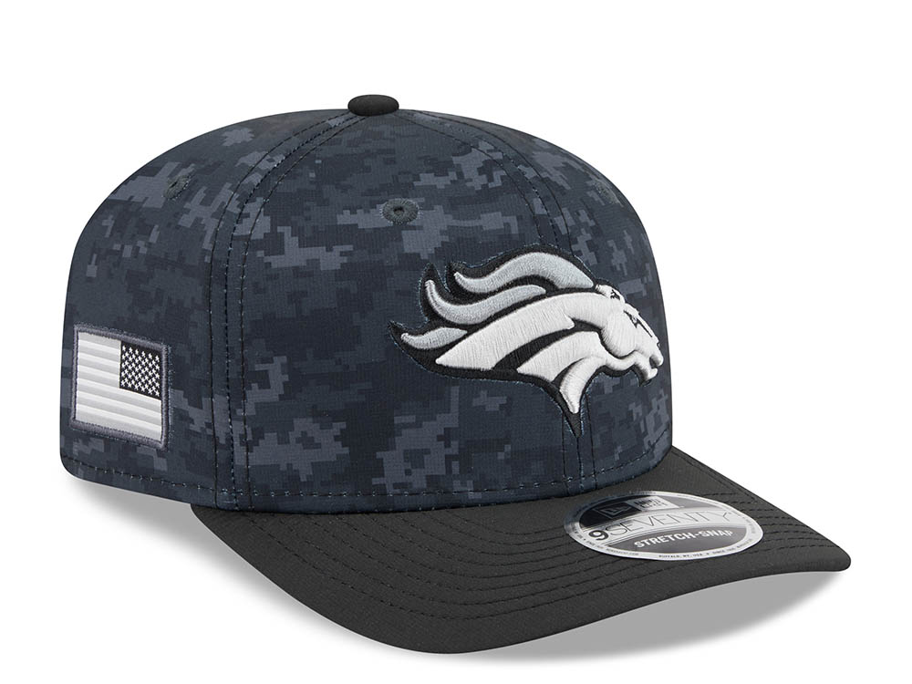 New Era Denver Broncos NFL Salute to Service 2026 Digi Camo Black 9Seventy Stretch Snapback Hat