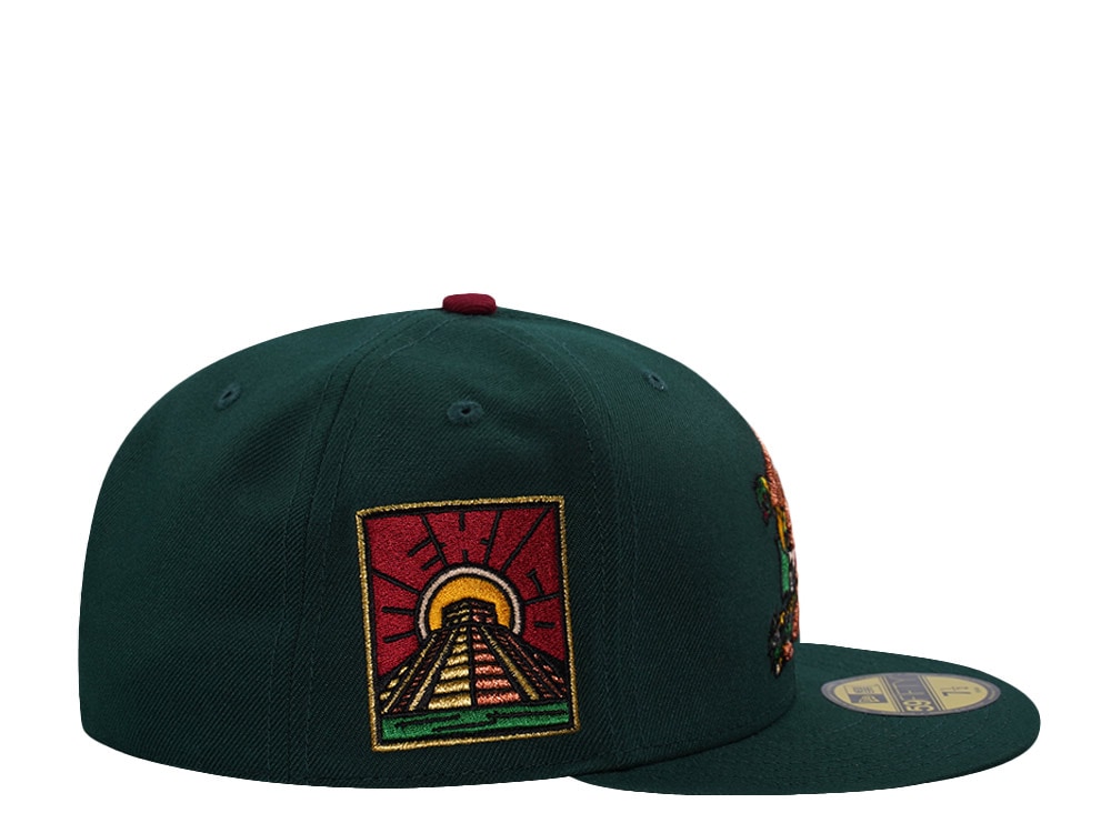 New Era Mexico Eagle Temple Dark Green Prime Edition 59Fifty Fitted Hat