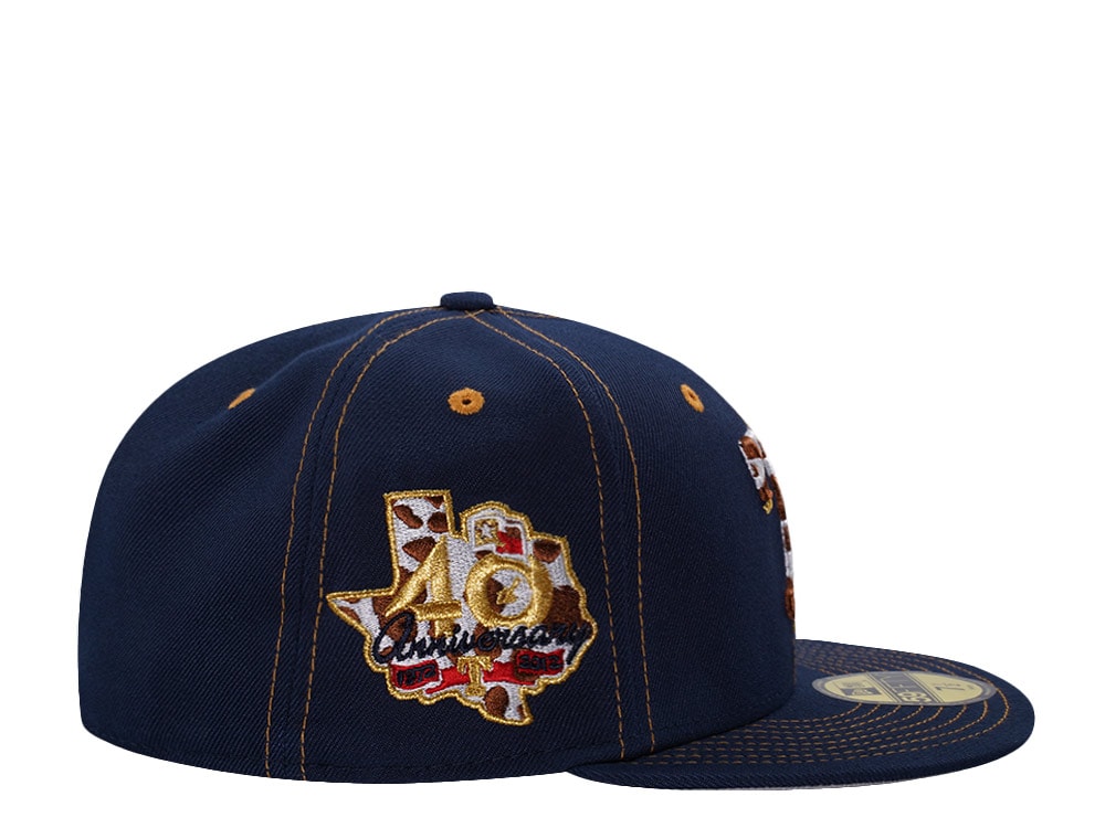 New Era Texas Rangers 40th Anniversary Ocean Blue Prime Edition 59Fifty Fitted Hat