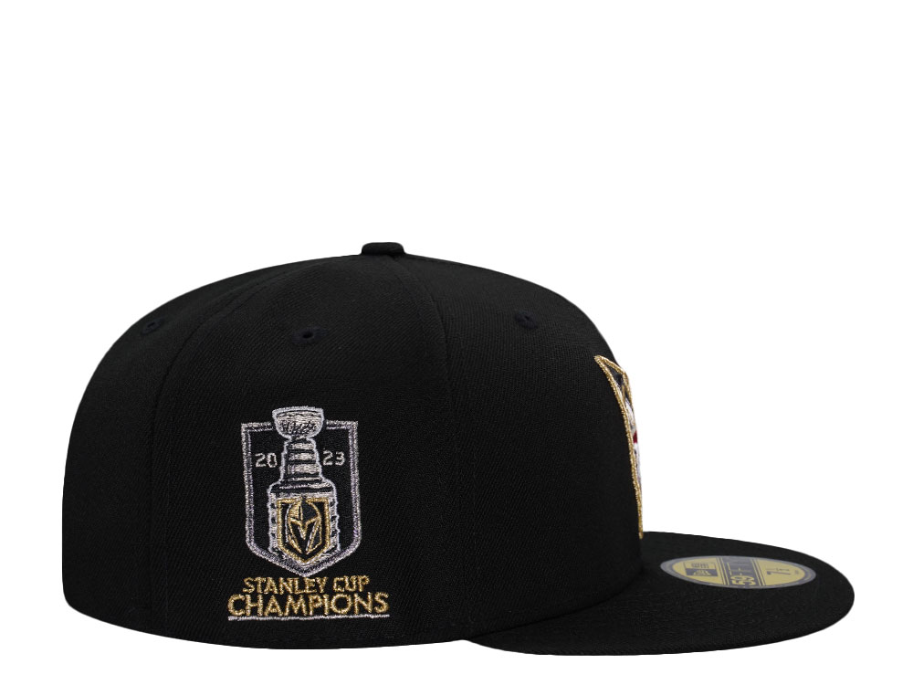New Era Vegas Golden Knights Stanley Cup Champions Black Metallic Prime Edition 59Fifty Fitted Hat