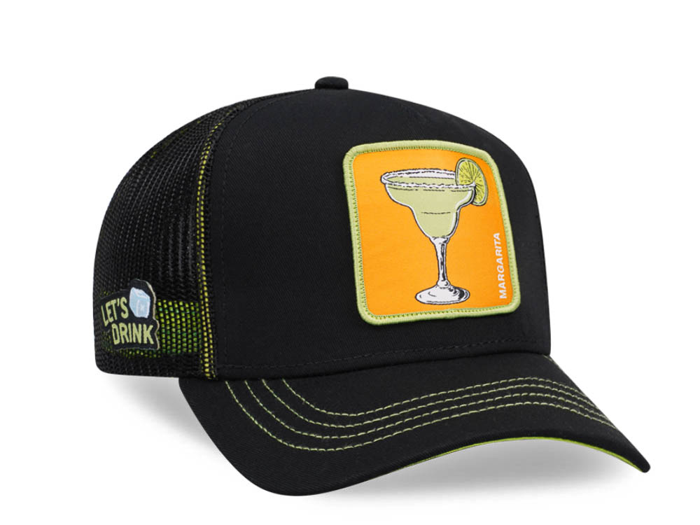 Capslab Cocktails Margarita Black Trucker Snapback Cap  display picture 1