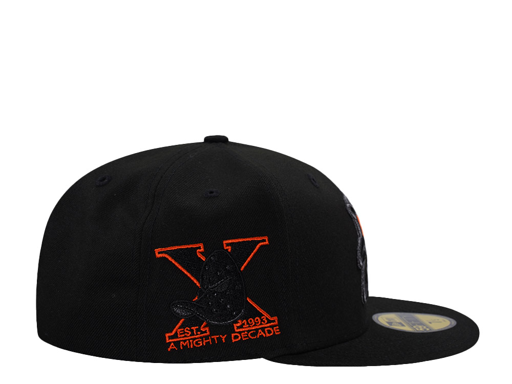 New Era Anaheim Ducks 10th Anniversary Blackout Prime Edition 59Fifty Fitted Hat