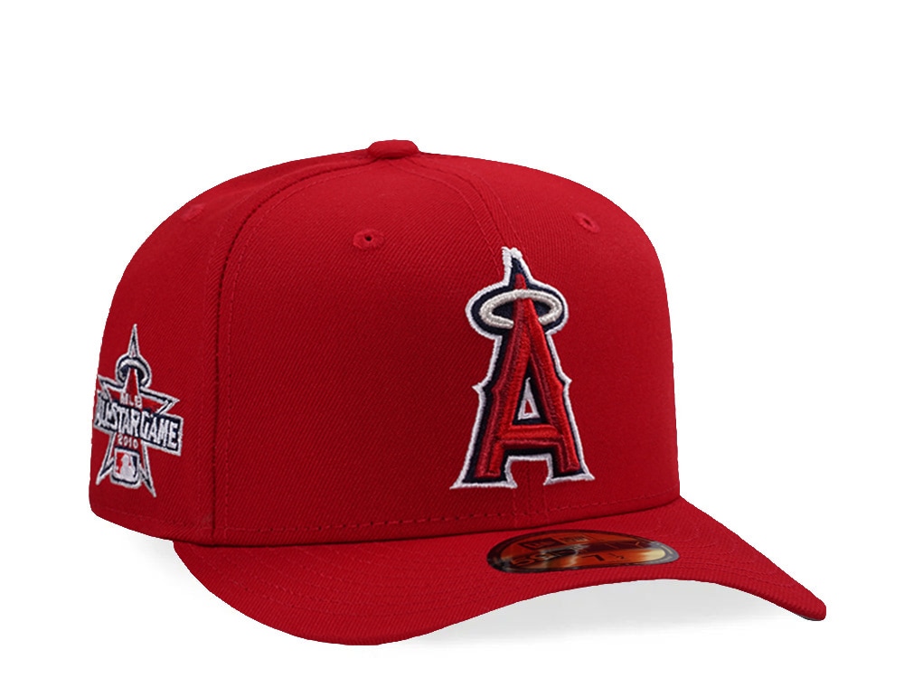 New Era Anaheim Angels All Star Game 2010 Scarlet Red Prime Edition 59Fifty Pre Curved Fitted Hat