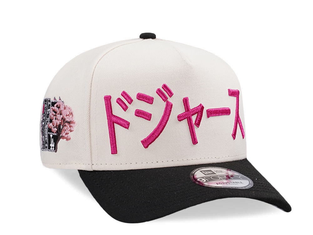 New Era Los Angeles Dodgers Tokyo Series 2025 Light Cream Two Tone Edition 9Forty A Frame Snapback Hat