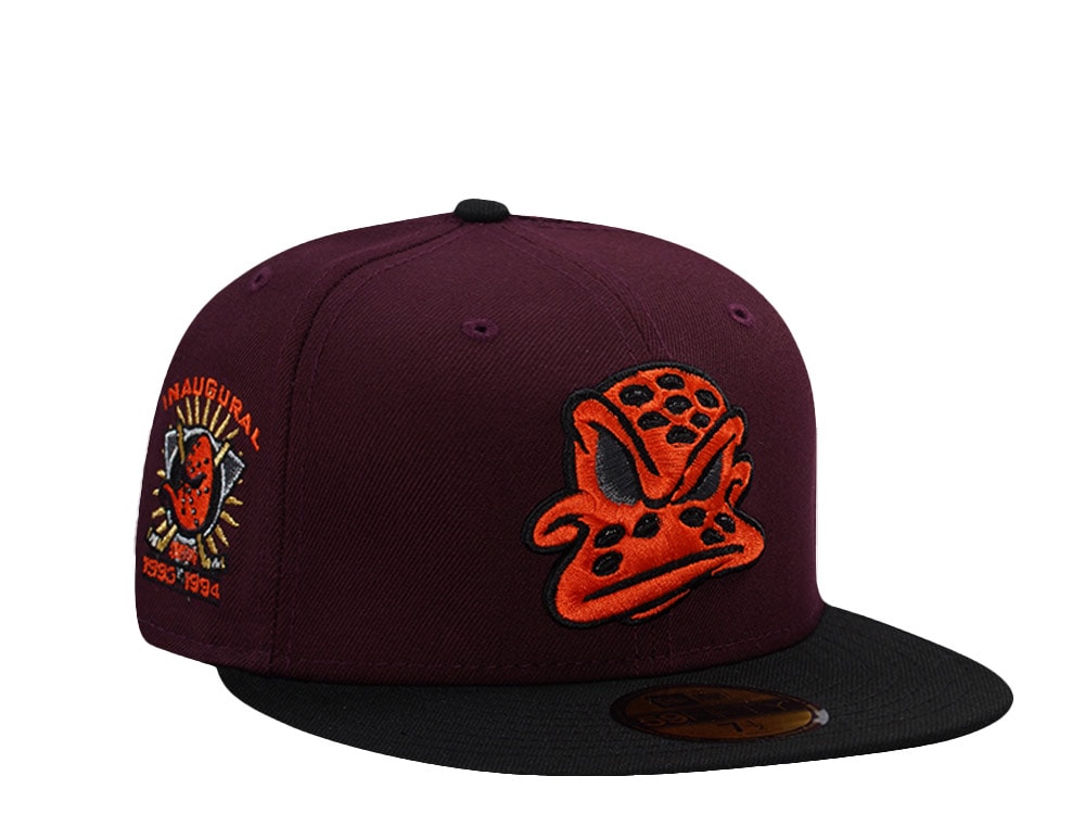 New Era Anaheim Ducks Inaugural Season Maroon Two Tone Edition 59Fifty Fitted Hat