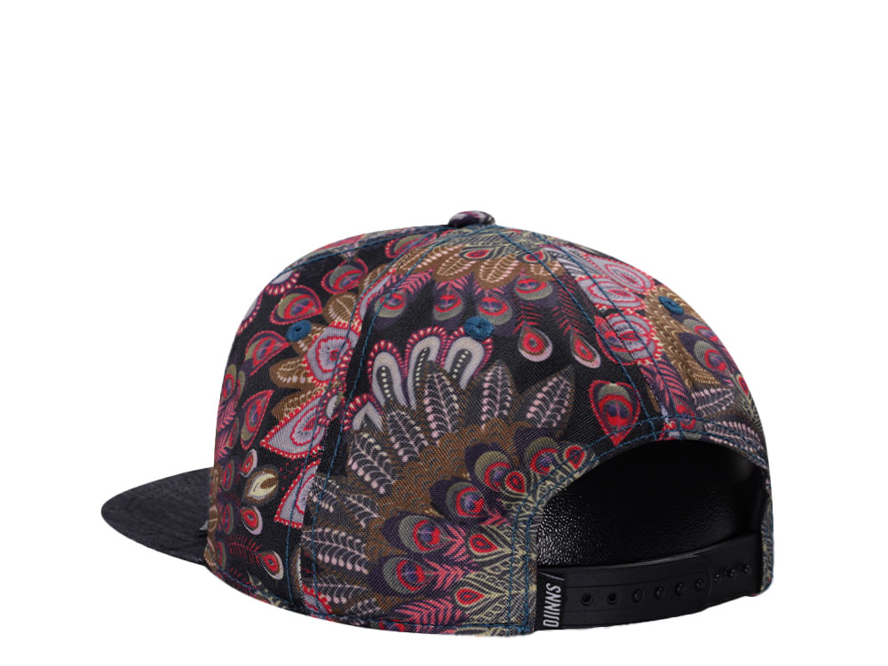 Djinns Peacock Linen Multicolor 6 Panel Snapback Hat