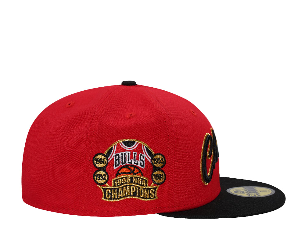 New Era Chicago Bulls NBA Champions 1996 Red Throwback Edition 59Fifty Fitted Hat