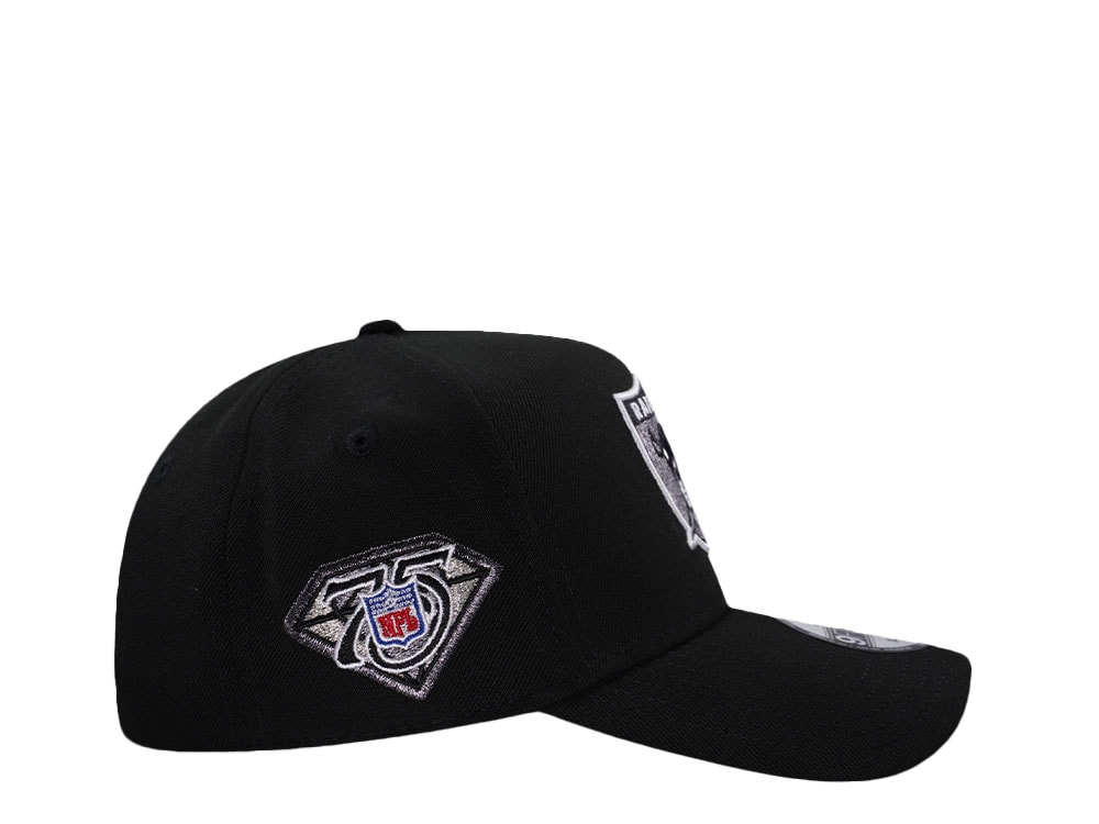 New Era Las Vegas Raiders 75th Anniversary Black Prime Edition 9Forty A Frame Snapback Hat